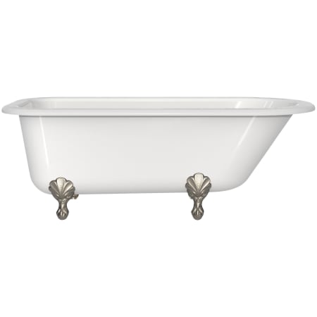 A large image of the Victoria and Albert HAM-N-OF+FT-HAM Gloss White / Brushed Nickel