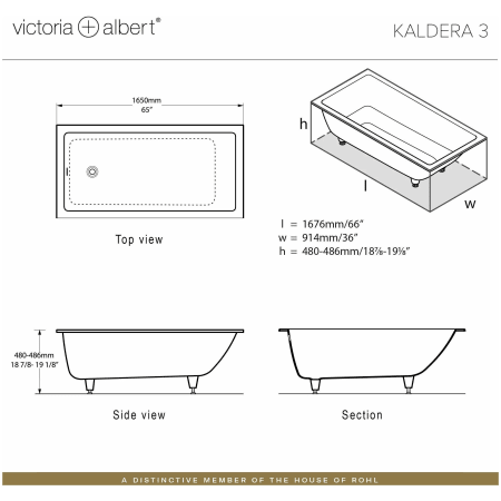 A large image of the Victoria and Albert KAL3-N-IO Alternate Image