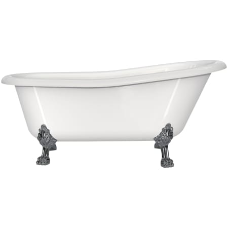 A large image of the Victoria and Albert ROX-N-OF+FT-ROX Gloss White / Polished Chrome