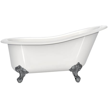 A large image of the Victoria and Albert SHR-N-XX-OF + FT-SHR White Tub / Polished Chrome Feet