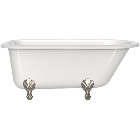 A large image of the Victoria and Albert WES-N-OF+FT-HAM Gloss White / Brushed Nickel