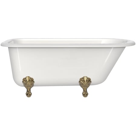 A large image of the Victoria and Albert WES-N-OF+FT-HAM Gloss White / Polished Brass