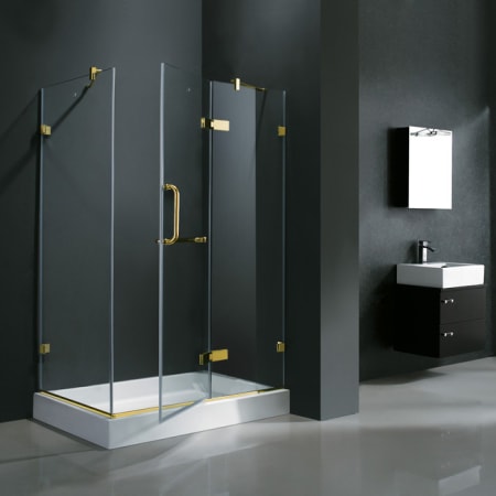 A large image of the Vigo VG601136WR Clear / Polished Brass