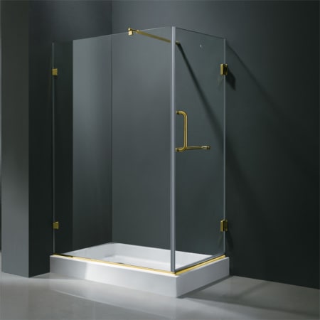 A large image of the Vigo VG601236WL Clear / Polished Brass