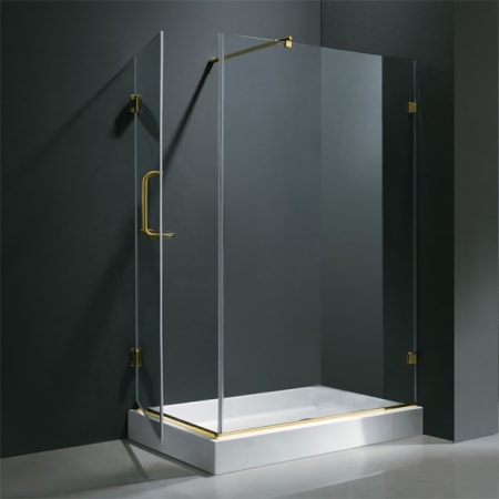 A large image of the Vigo VG601236WR Clear / Polished Brass