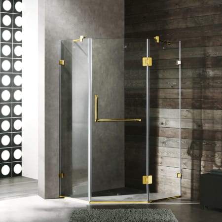 A large image of the Vigo VG606236 Clear / Polished Brass