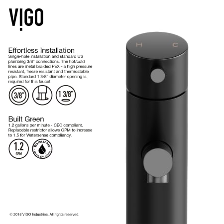 A large image of the Vigo VG01009K1 Installation Info