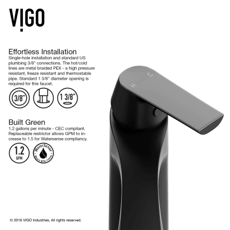 A large image of the Vigo VG01028K1 Installation Info
