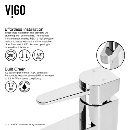 A large image of the Vigo VG01030 Vigo-VG01030-Easy Installation