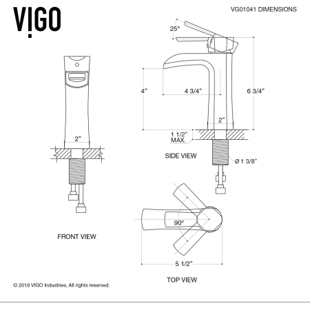 A large image of the Vigo VG01041 Vigo-VG01041-Alternate Image