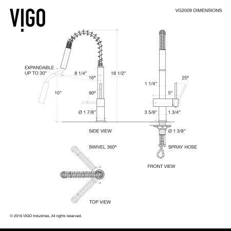 A large image of the Vigo VG02009 Vigo-VG02009-Alternative View