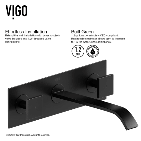 A large image of the Vigo VG05002 Installation Info