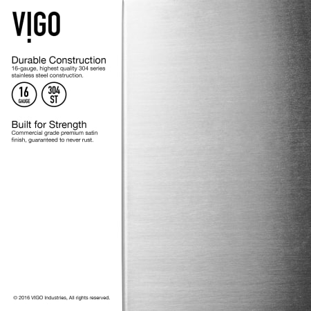 A large image of the Vigo VG15014 Vigo-VG15014-Stainless Steel Construction