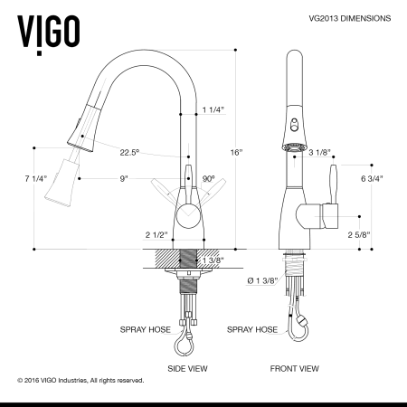 A large image of the Vigo VG15022 Vigo-VG15022-Specification Image
