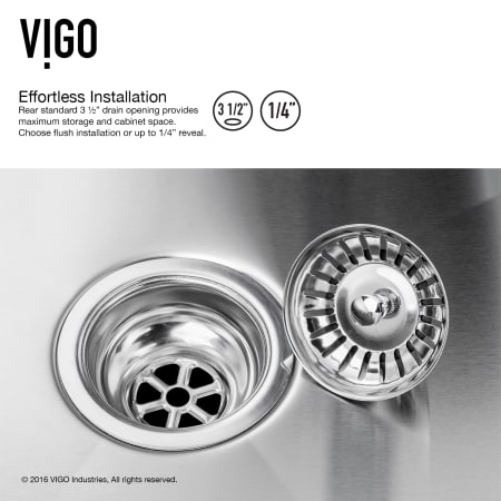 A large image of the Vigo VG15100 Vigo-VG15100-Drain Installation Infographic