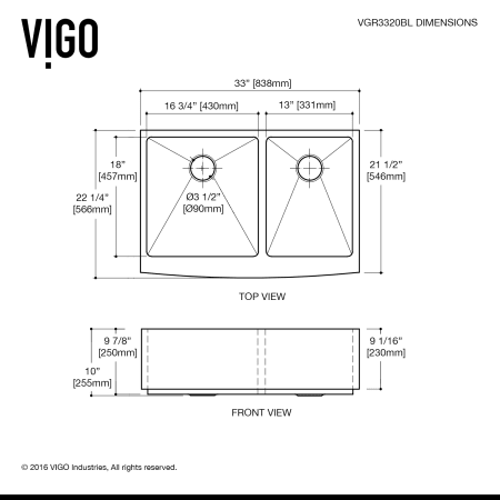 A large image of the Vigo VG15101 Vigo-VG15101-Specification Image
