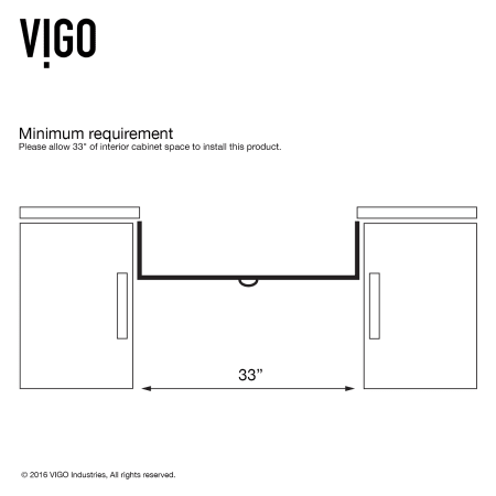 A large image of the Vigo VG15103 Vigo-VG15103-Minimum Cabinet Size
