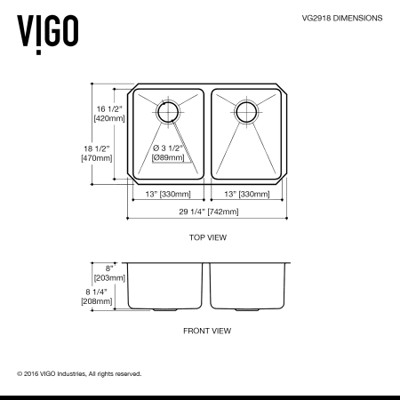 A large image of the Vigo VG15361 Vigo-VG15361-Specification Image