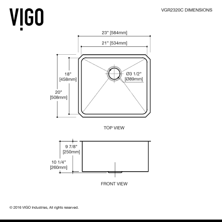 A large image of the Vigo VG15391 Vigo-VG15391-Specification Image