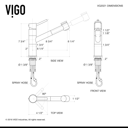 A large image of the Vigo VG15419 Vigo-VG15419-Specification Image