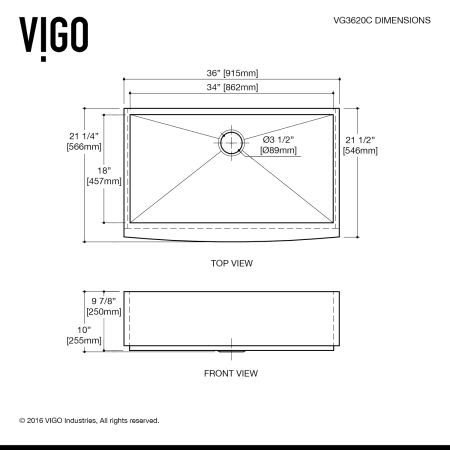 A large image of the Vigo VG15438 Vigo-VG15438-Specification Image