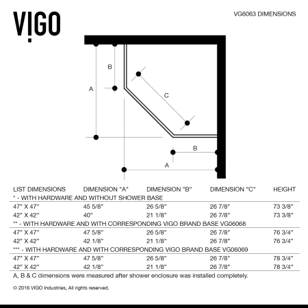 A large image of the Vigo VG606347W Alternate View