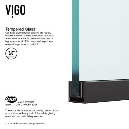 A large image of the Vigo VG60773474 Glass Info
