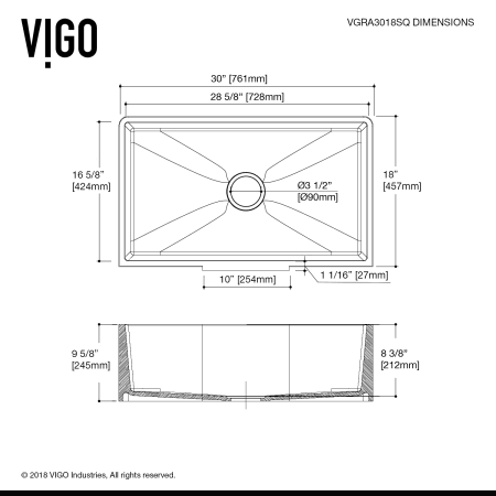 A large image of the Vigo VGRA3018SQ Alternate View