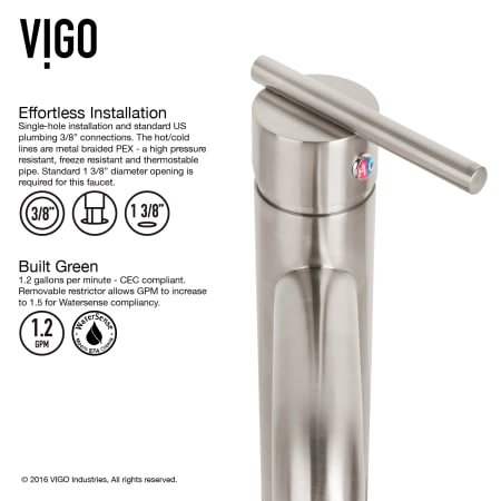 A large image of the Vigo VGT1001 Vigo-VGT1001-Easy Installation - Faucet