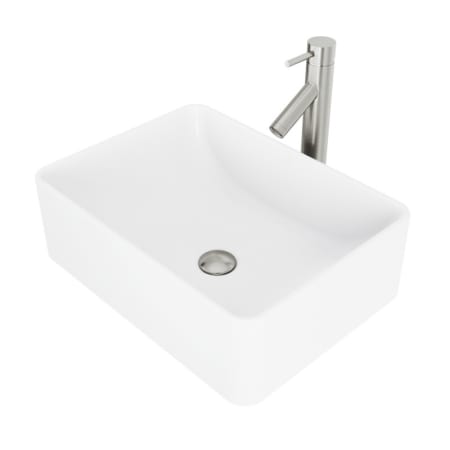 Vigo VGT1022 Brushed Nickel 19-5/8" Matte Stone Bathroom 
