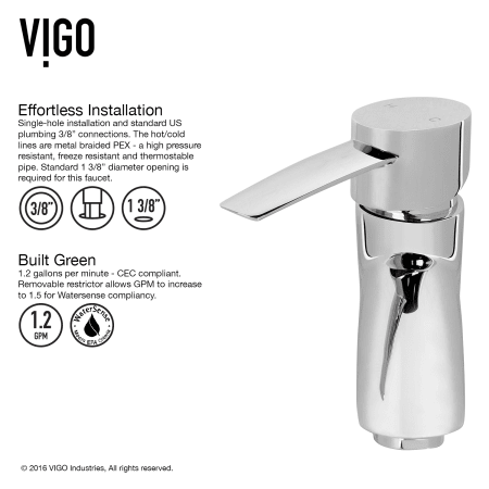 A large image of the Vigo VGT1023 Vigo-VGT1023-Easy Installation - Faucet