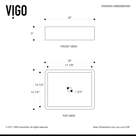 A large image of the Vigo VGT1085 Vigo-VGT1085-Line Drawing - Sink
