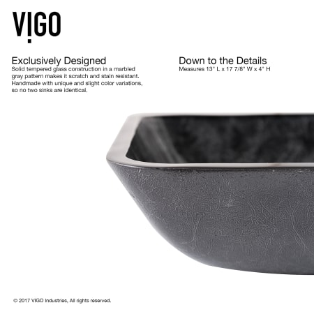 A large image of the Vigo VGT1651 Sink Close Up