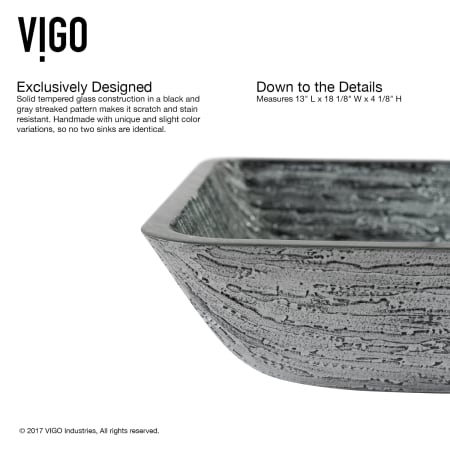 A large image of the Vigo VGT1702 Sink Close Up