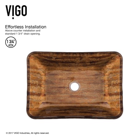 A large image of the Vigo VGT1801 Vigo-VGT1801-Over sink view