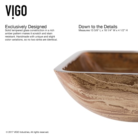 A large image of the Vigo VGT1801 Vigo-VGT1801-Side sink view