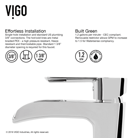 A large image of the Vigo VGT1803 Vigo-VGT1803-Faucet profile view