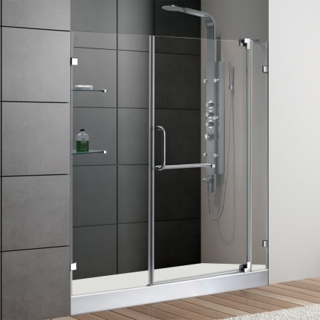 A large image of the Vigo VG6042-60W2 Chrome Door Only