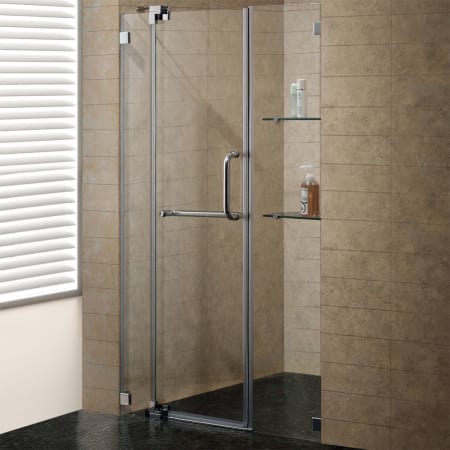 A large image of the Vigo VG6042-48W2 Clear Glass / Brushed Nickel