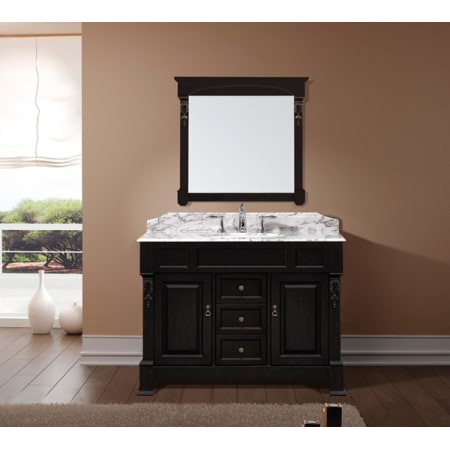 A large image of the Virtu USA GS-4048 Dark Walnut / Square Sink