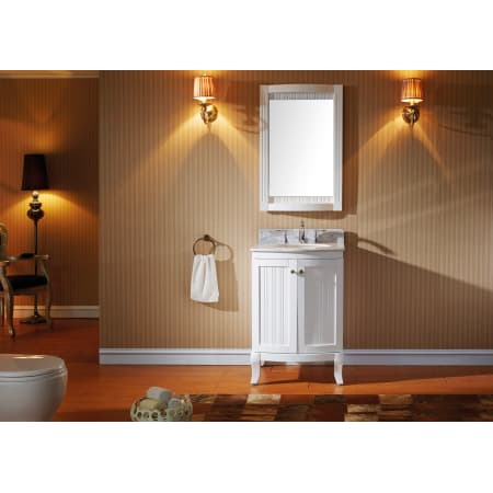 A large image of the Virtu USA ES-52024 Antique White / Oval Sink