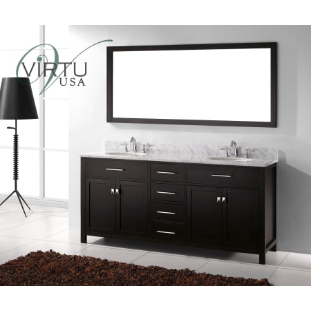A large image of the Virtu USA MD-2072 Espresso / Round Sink