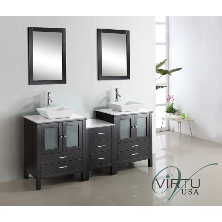 A large image of the Virtu USA MD-4472 Espresso / White Artificial Stone Top