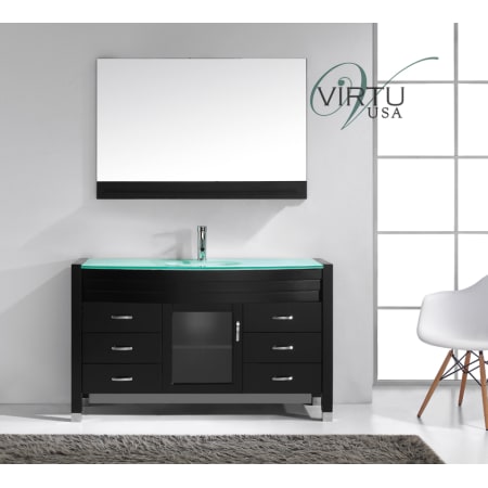 A large image of the Virtu USA MS-5055 Espresso / Tempered Glass Top