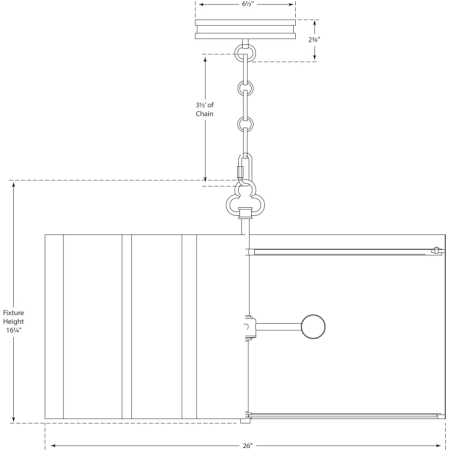 A large image of the Visual Comfort AH5215 AH5215 Line Drawing