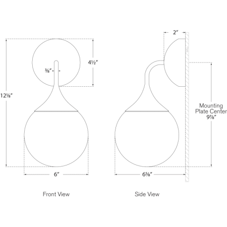 A large image of the Visual Comfort ARN2404 ARN2404 Line Drawing