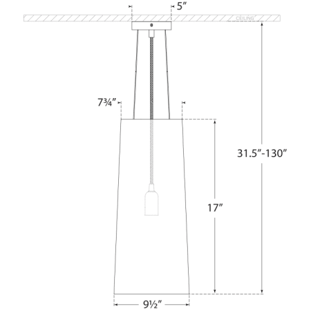 A large image of the Visual Comfort BBL5088 BBL5088 Line Drawing