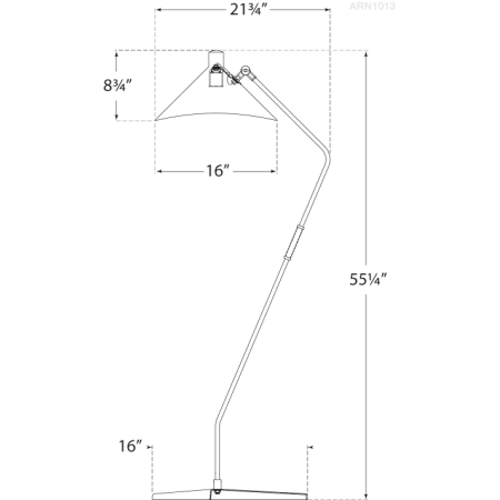 A large image of the Visual Comfort ARN1013 ARN1013 Line Drawing