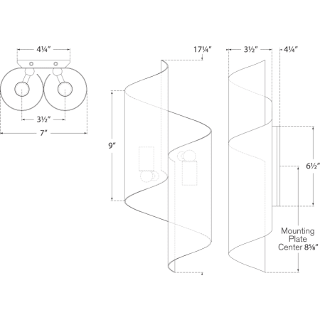 A large image of the Visual Comfort ARN2065 ARN2065 Line Drawing