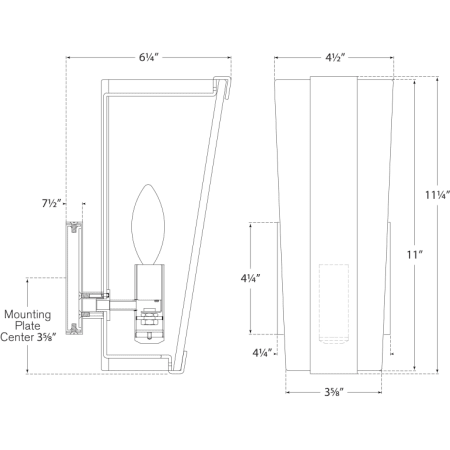 A large image of the Visual Comfort ARN2309 ARN2309 Line Drawing